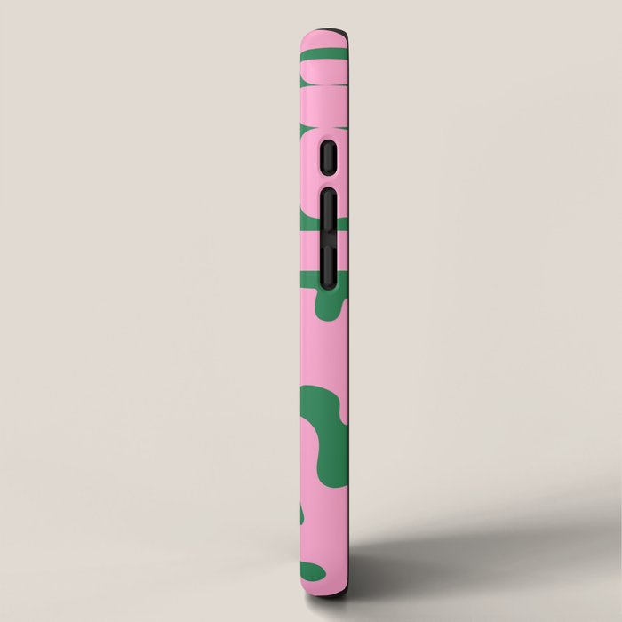 Abstract Green & Pink Decoupage Cutouts iPhone Case Gallery Image 2