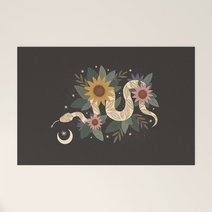 Year of the Snake 2025 - Black Welcome Mat Gallery Image 1