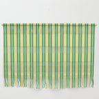 Yellow and Green Stripes Classic Double Stripe Vertical Pattern Wall Hanging Gallery Image 1