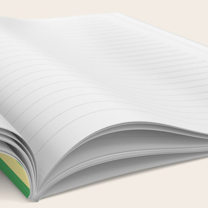 Yellow and Green Stripes Classic Double Stripe Vertical Pattern Notebook Gallery Image 2