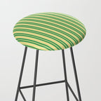 Yellow and Green Stripes Classic Double Stripe Vertical Pattern Stool Gallery Image 2