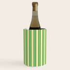 Yellow and Green Stripes Classic Double Stripe Vertical Pattern Wine Chiller Gallery Image 1