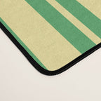 Yellow and Green Stripes Classic Double Stripe Vertical Pattern Desk Mat Gallery Image 4
