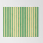 Yellow and Green Stripes Classic Double Stripe Vertical Pattern Throw Blanket Gallery Image 2