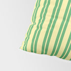 Yellow and Green Stripes Classic Double Stripe Vertical Pattern Pillow Sham Gallery Image 4