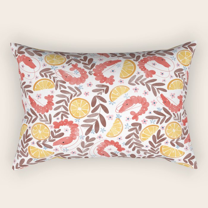 Citrus Shrimp Delight Rectangular Pillow Gallery Image 1
