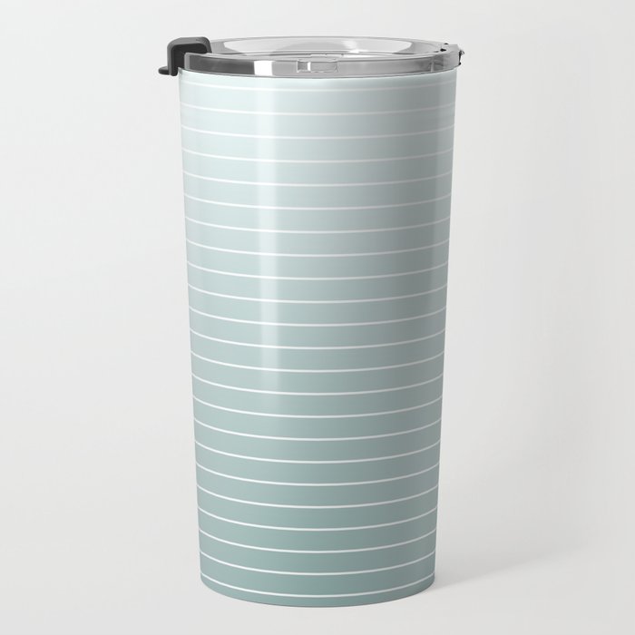 Ombre Arch XVII Natural Teal Gradient Modern Geometric Lines Travel Mug Gallery Image 3