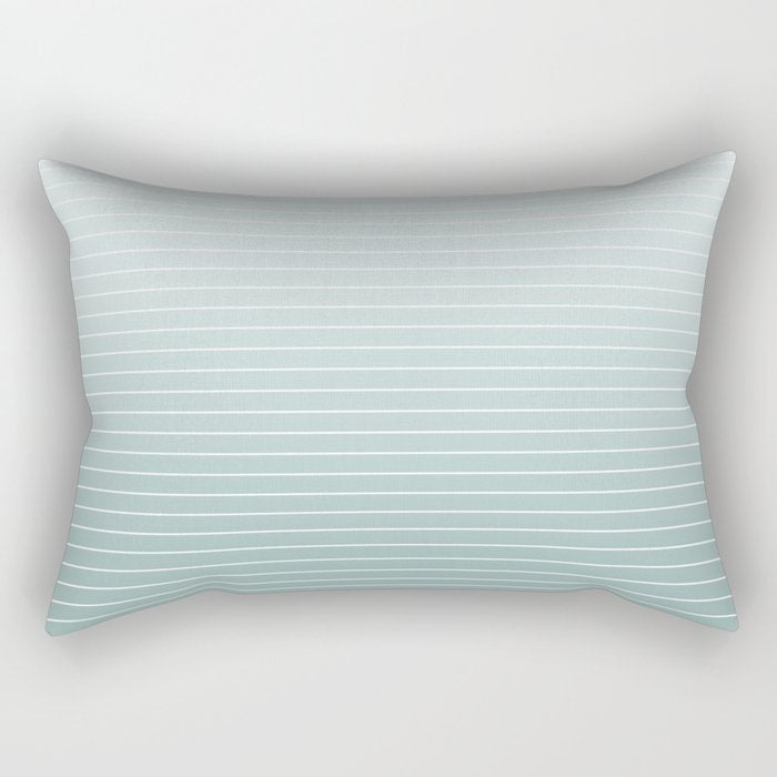 Ombre Arch XVII Natural Teal Gradient Modern Geometric Lines Rectangular Pillow Gallery Image 2