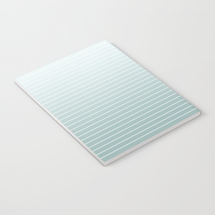 Ombre Arch XVII Natural Teal Gradient Modern Geometric Lines Notebook Gallery Image 3