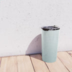 Ombre Arch XVII Natural Teal Gradient Modern Geometric Lines Travel Mug Gallery Image 4
