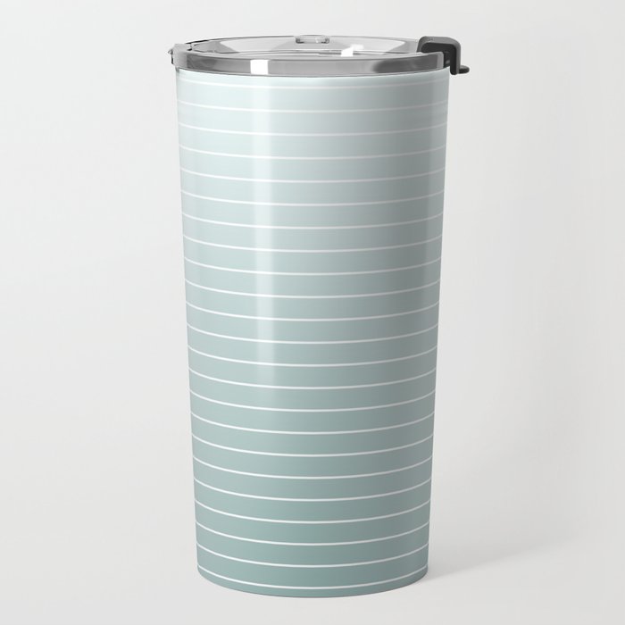Ombre Arch XVII Natural Teal Gradient Modern Geometric Lines Travel Mug Gallery Image 2