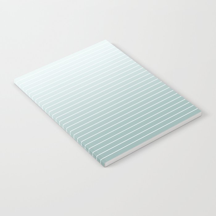Ombre Arch XVII Natural Teal Gradient Modern Geometric Lines Notebook Gallery Image 1