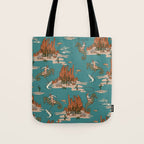 Quirky Western Cowboys on Seahorses Roping Sharks Tote Bag Gallery Image 1