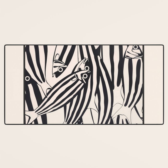 Abstract Fish Pattern Desk Mat Gallery Image 3