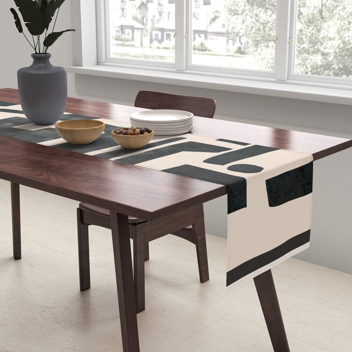 Organic Contemporary Modern Shapes 01 Table Runner Gallery Image 2