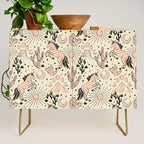 Desert Unicorn - Black, peach pink, and cream Credenza Gallery Image 1
