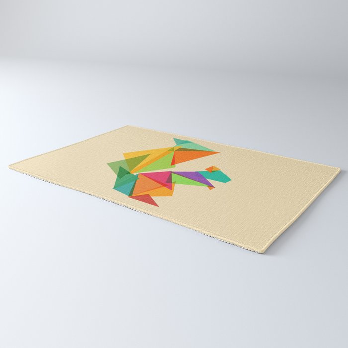 Fractal geometric Squirrel Rug Gallery Image 3