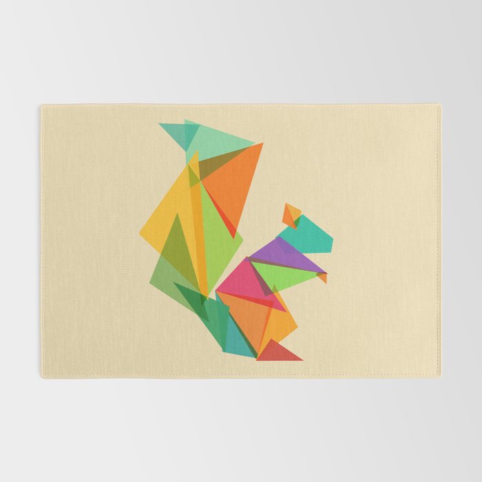 Fractal geometric Squirrel Rug Gallery Image 2