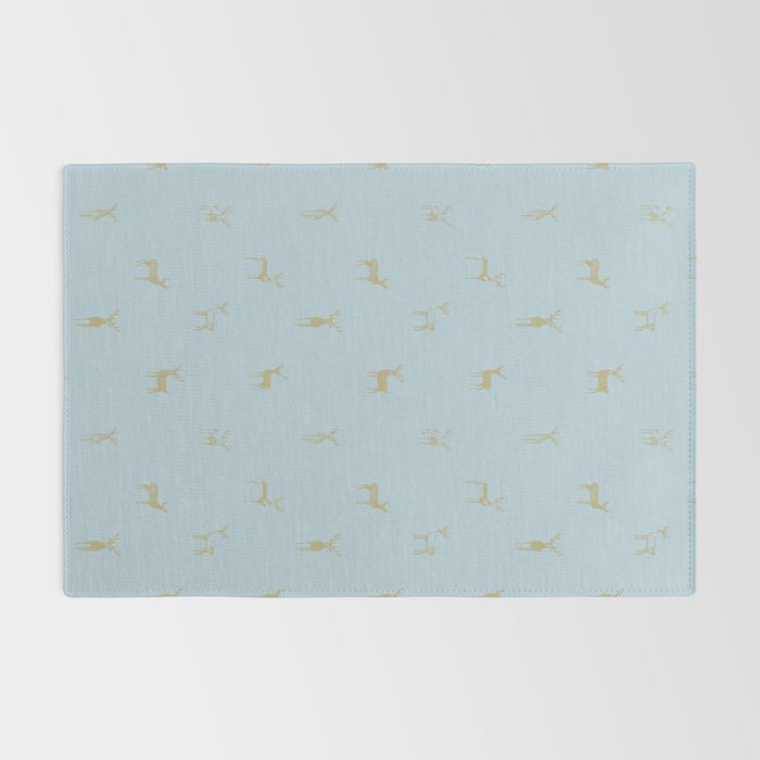 Christmas reindeer animal doodle art pattern Rug Gallery Image 2