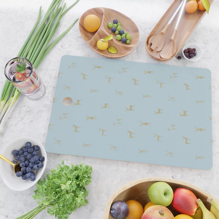 Christmas reindeer animal doodle art pattern Cutting Board Gallery Image 2