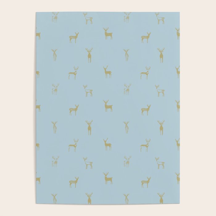 Christmas reindeer animal doodle art pattern Poster Gallery Image 4