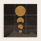 Rise of the golden moon Wood Wall Art Gallery Image 1