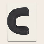 Mid Century Modern Minimalist Abstract Art Brush Strokes Black & White Ink Art Tribal Marking Notebook Gallery Image 4