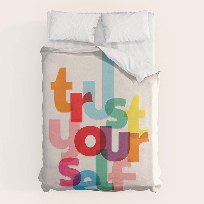 Trust Yourself Typography Duvet Cover Gallery Image 1