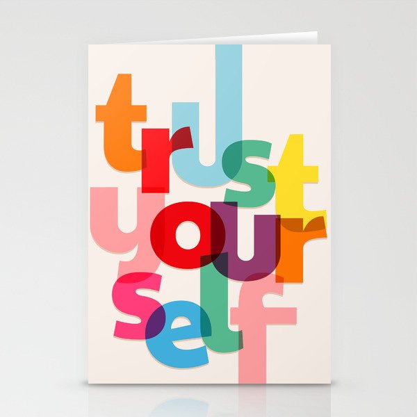 Trust Yourself Typography Stationery Card Gallery Image 2
