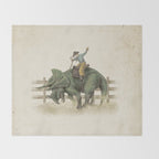 Dino Rodeo  Throw Blanket Gallery Image 2