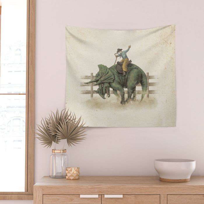 Dino Rodeo  Wall Tapestry Gallery Image 2