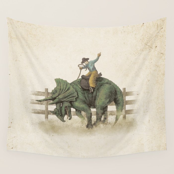 Dino Rodeo  Wall Tapestry Gallery Image 4