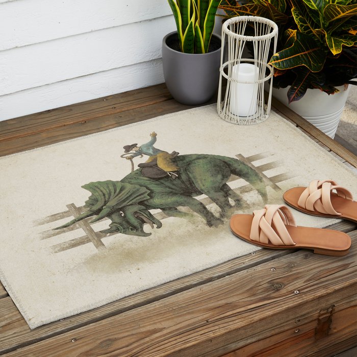Dino Rodeo  Outdoor Rug Gallery Image 2