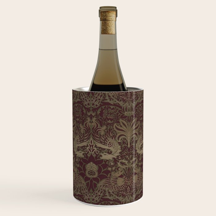 William Morris Peacock and Dragon Moss Wine Wine Chiller Gallery Image 3