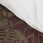 William Morris Peacock and Dragon Moss Wine Comforter Gallery Image 4