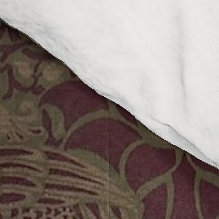 William Morris Peacock and Dragon Moss Wine Comforter Gallery Image 4