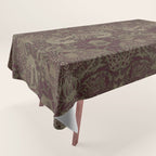 William Morris Peacock and Dragon Moss Wine Tablecloth Gallery Image 1
