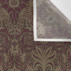 William Morris Peacock and Dragon Moss Wine Wall Tapestry Gallery Image 3
