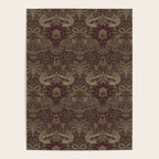 William Morris Peacock and Dragon Moss Wine Poster Gallery Image 4