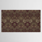 William Morris Peacock and Dragon Moss Wine Tablecloth Gallery Image 2