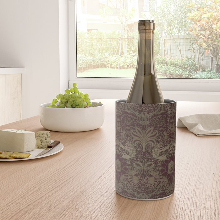 William Morris Peacock and Dragon Moss Wine Wine Chiller Gallery Image 4