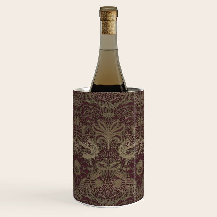 William Morris Peacock and Dragon Moss Wine Wine Chiller Gallery Image 1