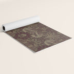 William Morris Peacock and Dragon Moss Wine Yoga Mat Gallery Image 2
