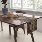 William Morris Peacock and Dragon Moss Wine Table Runner Gallery Image 2