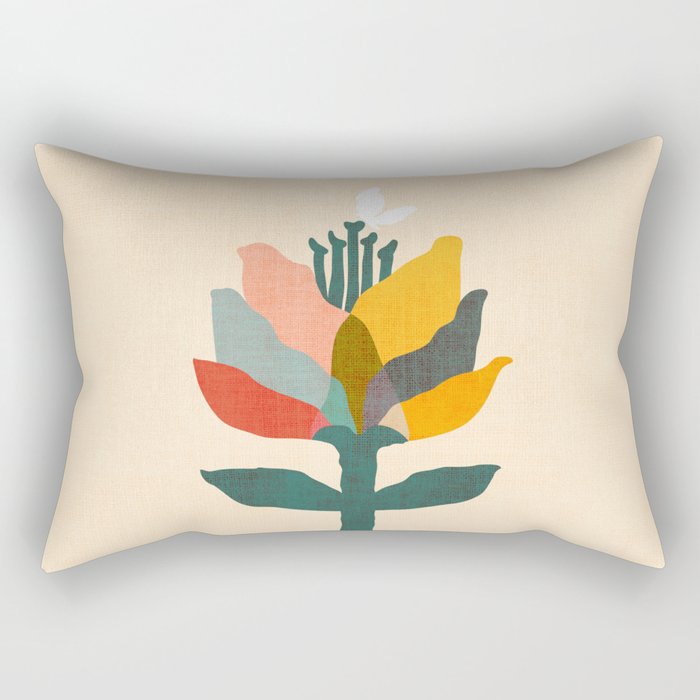Flower and butterfly Rectangular Pillow Gallery Image 1