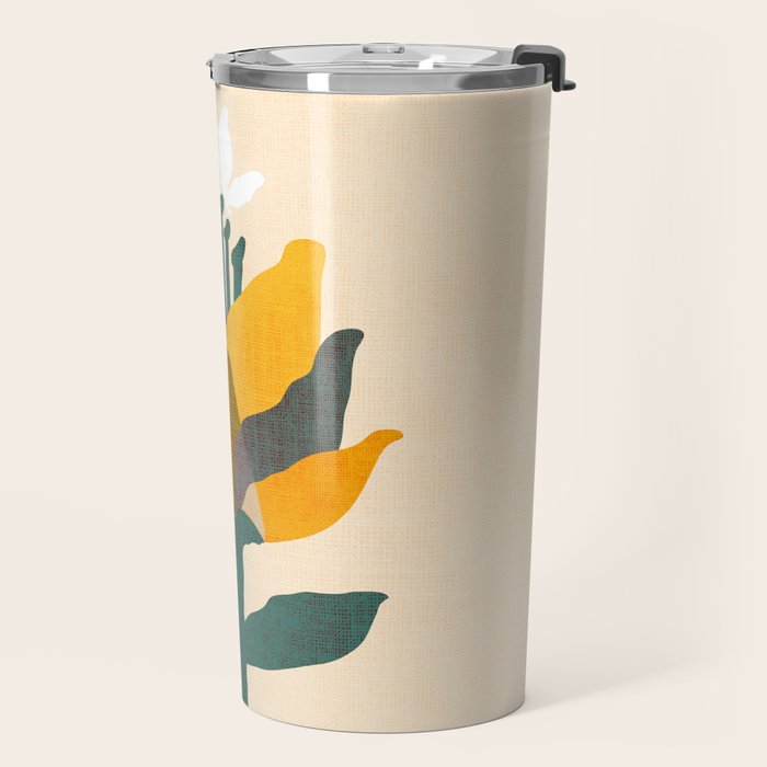 Flower and butterfly Travel Mug Gallery Image 2
