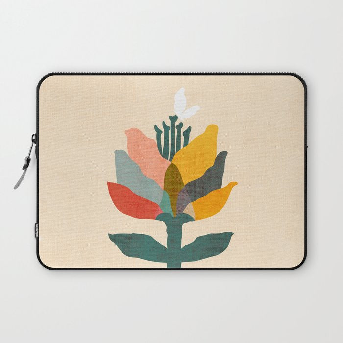 Flower and butterfly Laptop Sleeve Gallery Image 1