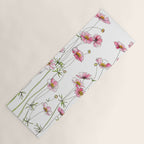 Pink Cosmos Flowers Yoga Mat Gallery Image 1
