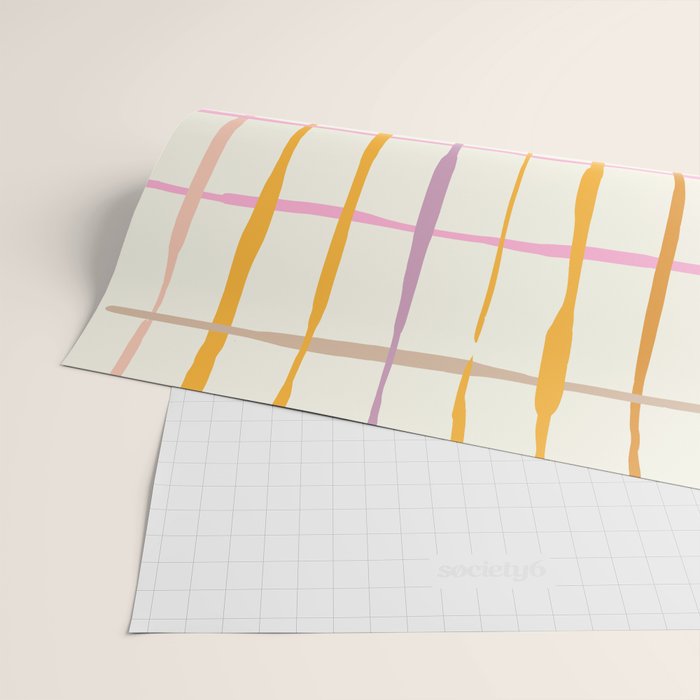 Summer lines orange Wrapping Paper Gallery Image 2