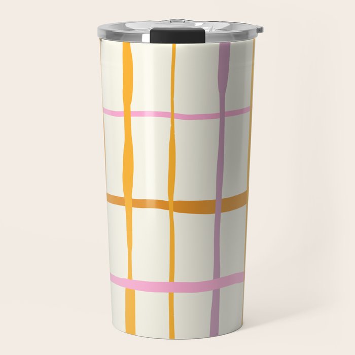 Summer lines orange Travel Mug Gallery Image 1